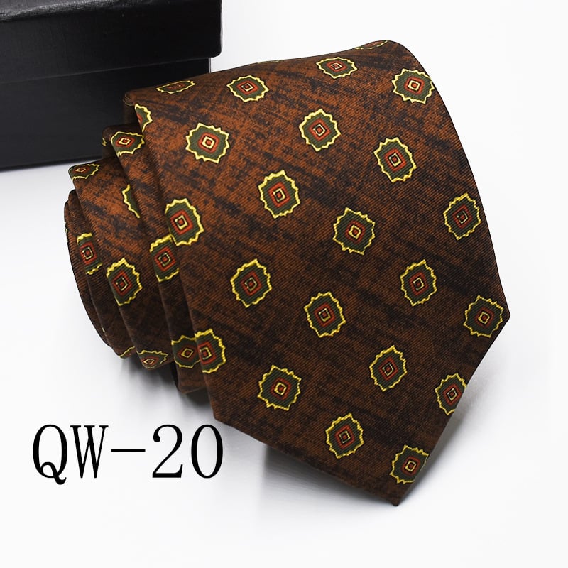 Ziedu drukāta poliestera kaklasaite, universāls stils, drukas process