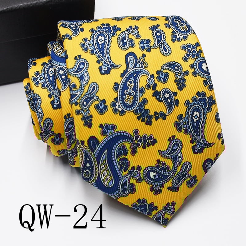 Ziedu drukāta poliestera kaklasaite, universāls stils, drukas process