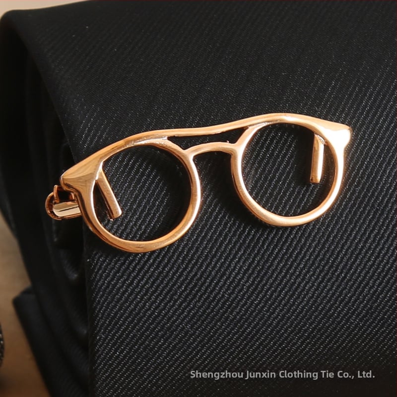 Клип за вратовръзка от мед, 18K чистота, плосък дизайн, унисекс, корейски стил, карикатурен герой