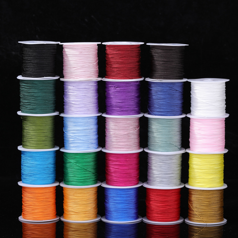 Rankų darbo karoliukų virvė pakabukui (poliesteris, Boring, 2021 ruduo)