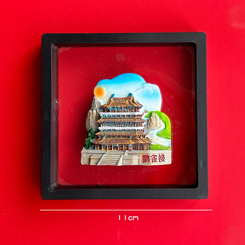 Magnet za hladnjak s motivima Shanxi muzeja (Taiyuan, Datong, Yungang špilje, Hanging Temple, Yingxian drvena kula) – Perle; Materijal: agat; Tehnologija obrade: Drugo; Proljeće 2025