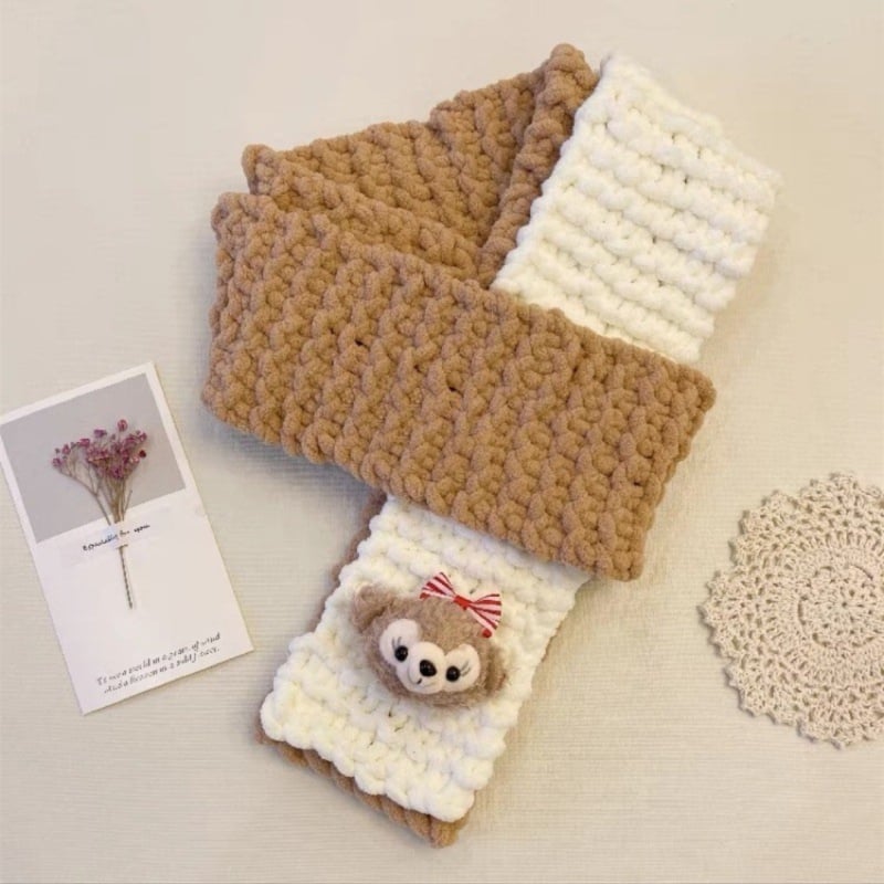 Σετ νημάτων για χειροποίητο κασκόλ — 100% ακρυλικό νήμα, 7s στροφές, μονή ίνα, μορφή νήματος: tuan line, για χειροποίητο πλέξιμο