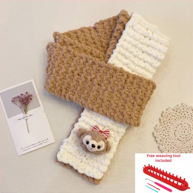 Σετ νημάτων για χειροποίητο κασκόλ — 100% ακρυλικό νήμα, 7s στροφές, μονή ίνα, μορφή νήματος: tuan line, για χειροποίητο πλέξιμο