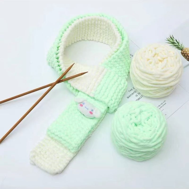 Σετ νημάτων για χειροποίητο κασκόλ — 100% ακρυλικό νήμα, 7s στροφές, μονή ίνα, μορφή νήματος: tuan line, για χειροποίητο πλέξιμο