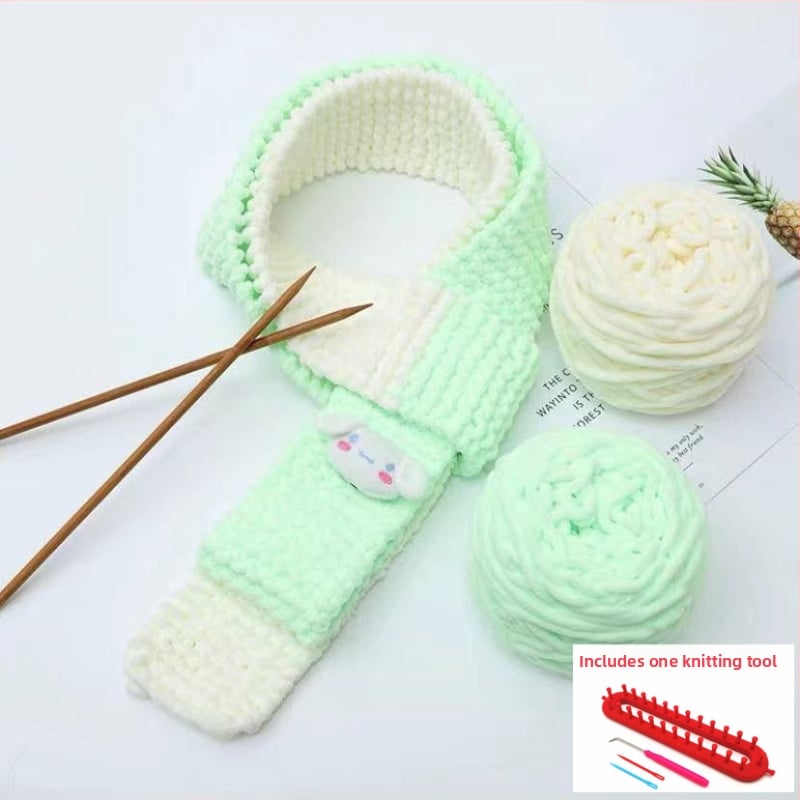 Σετ νημάτων για χειροποίητο κασκόλ — 100% ακρυλικό νήμα, 7s στροφές, μονή ίνα, μορφή νήματος: tuan line, για χειροποίητο πλέξιμο