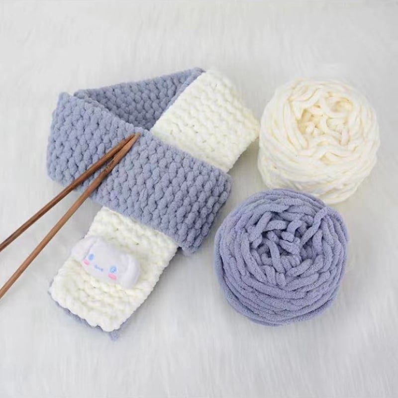 Σετ νημάτων για χειροποίητο κασκόλ — 100% ακρυλικό νήμα, 7s στροφές, μονή ίνα, μορφή νήματος: tuan line, για χειροποίητο πλέξιμο