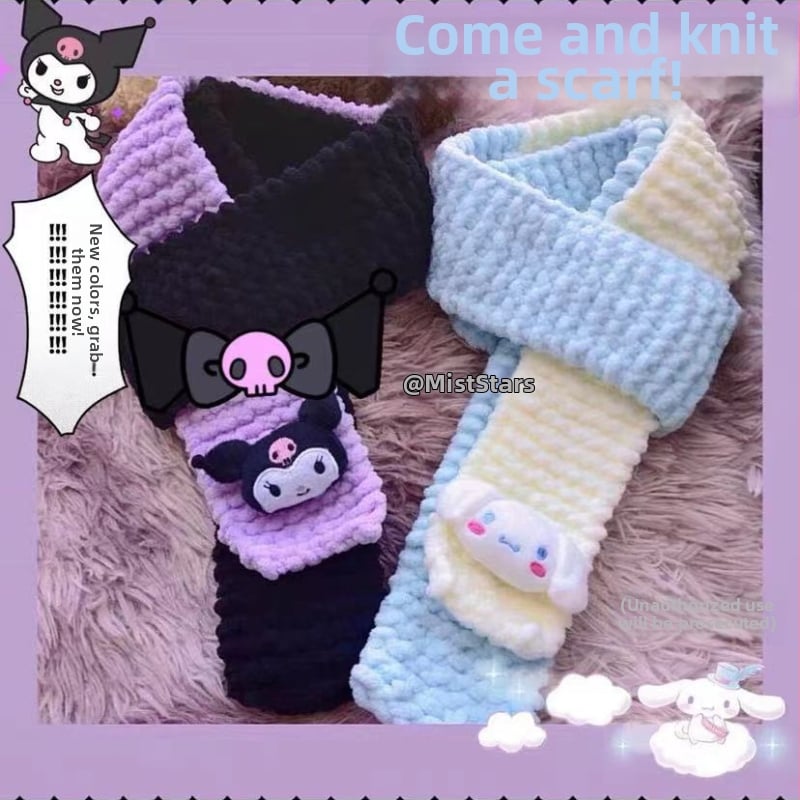 Σετ νημάτων για χειροποίητο κασκόλ — 100% ακρυλικό νήμα, 7s στροφές, μονή ίνα, μορφή νήματος: tuan line, για χειροποίητο πλέξιμο