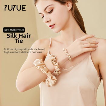 Копринен аксесоар за глава, мулберска коприна, 19 momme, ръчна изработка, моден градски стил