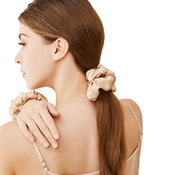 Копринен аксесоар за глава, мулберска коприна, 19 momme, ръчна изработка, моден градски стил