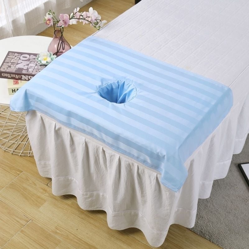 Masažo rankšluostis iš 100% medvilnės, paprastas audinys, reaktyvus dažymas; raštai: dryžiai, tinklelis, vientisas