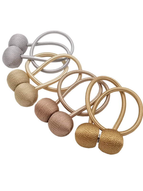 Dvi audinio užuolaidų dirželiai su magnetinėmis sagenimis, paprastas ir šiuolaikiškas stilius, tinkami lovos užuolaidoms ir musės tinklams