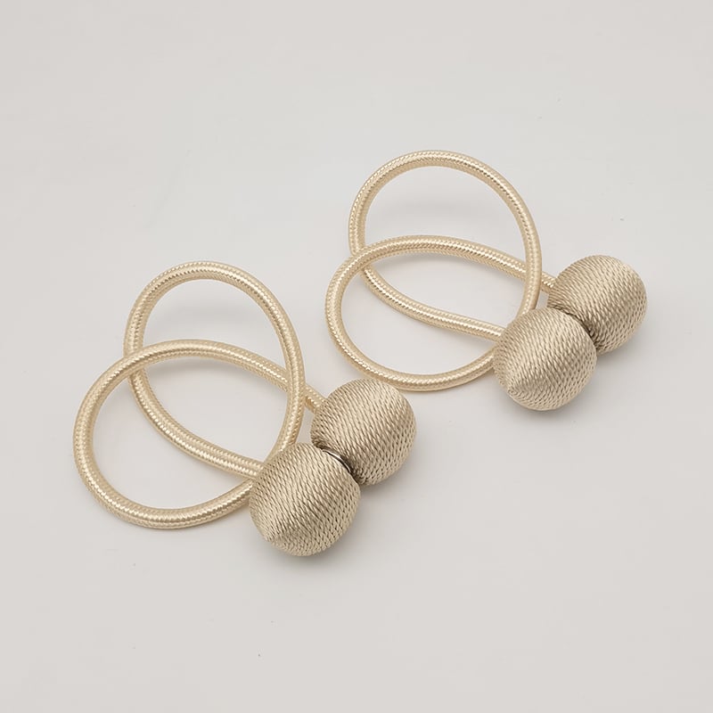 Dvi audinio užuolaidų dirželiai su magnetinėmis sagenimis, paprastas ir šiuolaikiškas stilius, tinkami lovos užuolaidoms ir musės tinklams