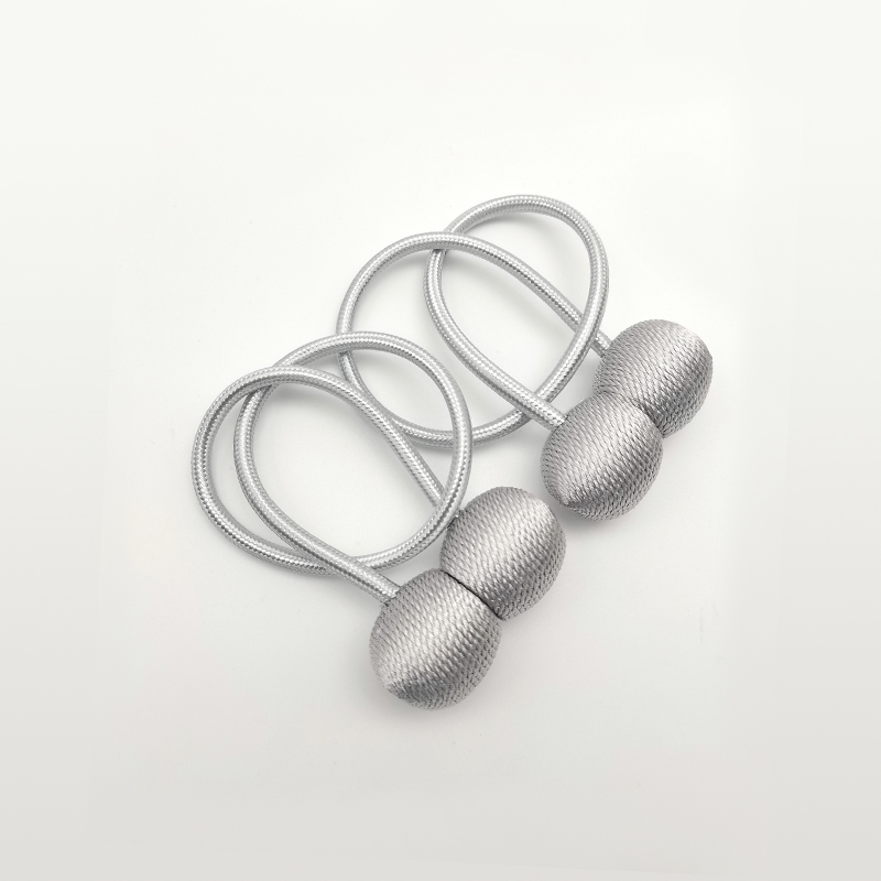 Dvi audinio užuolaidų dirželiai su magnetinėmis sagenimis, paprastas ir šiuolaikiškas stilius, tinkami lovos užuolaidoms ir musės tinklams