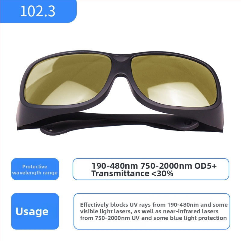 Kaitseprillid Tc-yj-102, valguskiirguse kaitse, läätsede paksus 2 mm, valgusläbilaskvus 40%