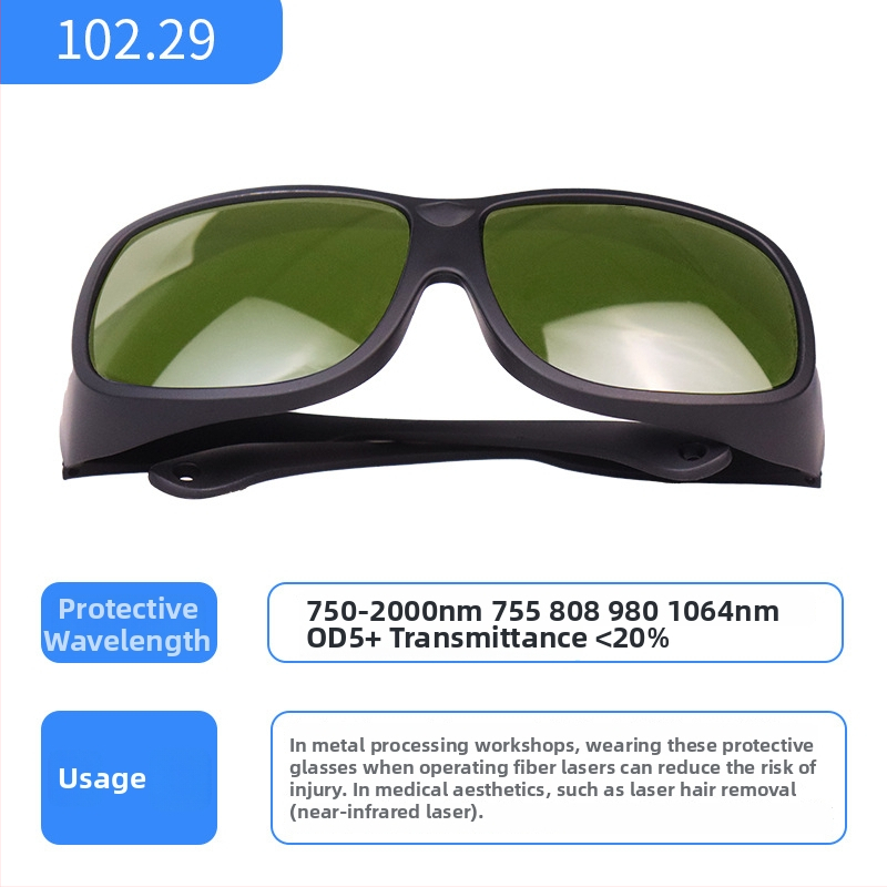 Kaitseprillid Tc-yj-102, valguskiirguse kaitse, läätsede paksus 2 mm, valgusläbilaskvus 40%