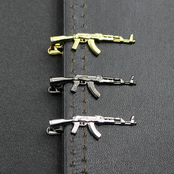 Клип за вратовръзка от мед, плоска глава, унисекс, модерен стил, дължина 4 cm, модел: очила дартс AK47