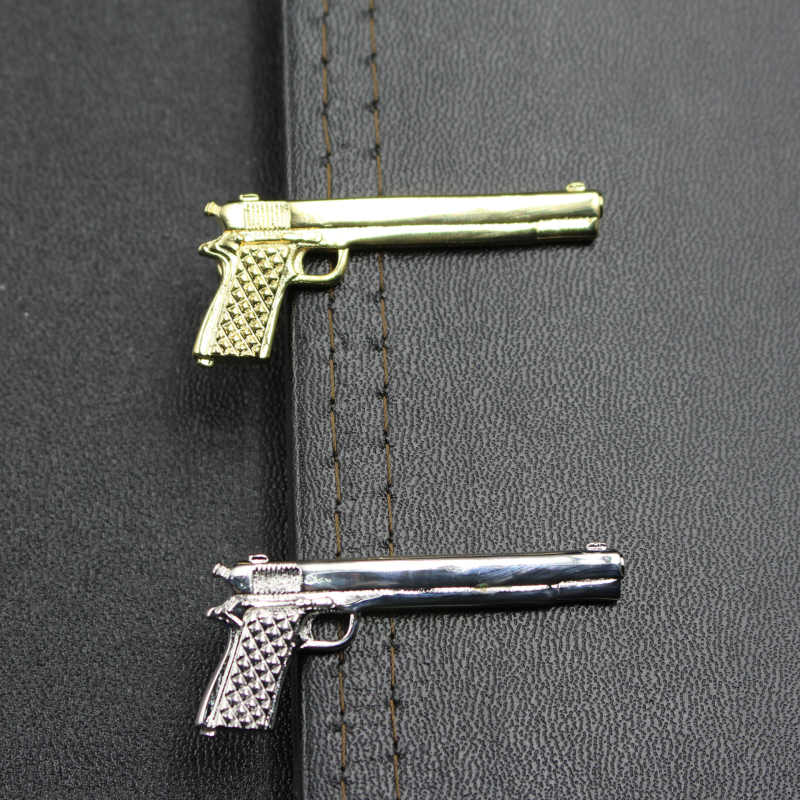 Клип за вратовръзка от мед, плоска глава, унисекс, модерен стил, дължина 4 cm, модел: очила дартс AK47