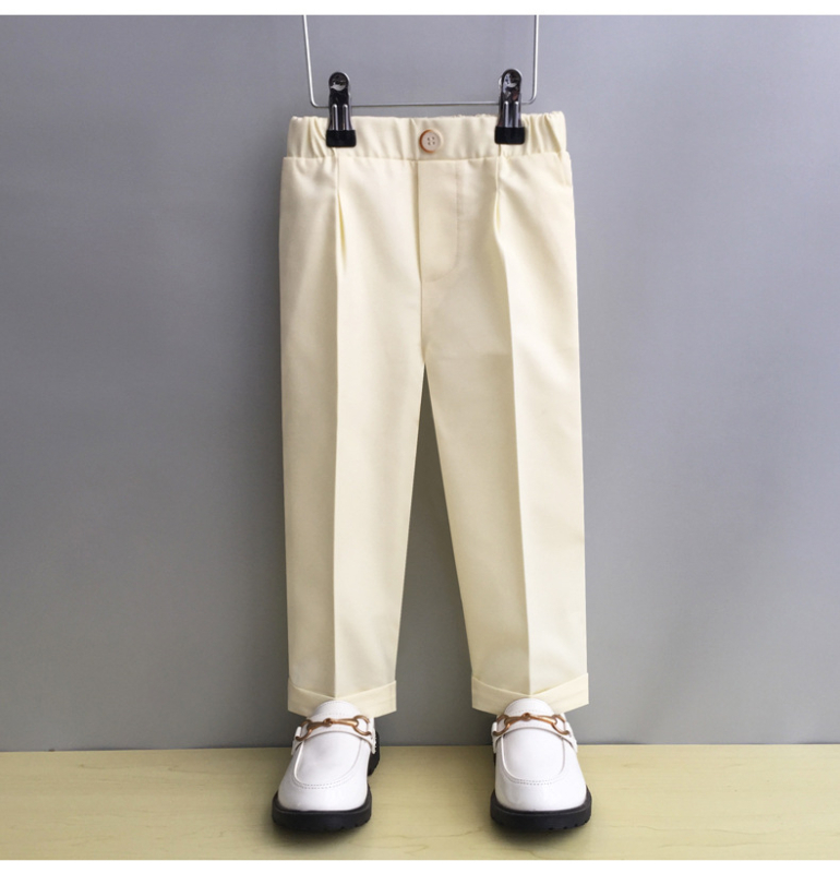 Vaikiškos kelnytės korėjietišku stiliumi berniukams, poliesterio audinys (80%), vidutinio aukščio liemuo su elastine juosta, 3–8 metų amžiaus