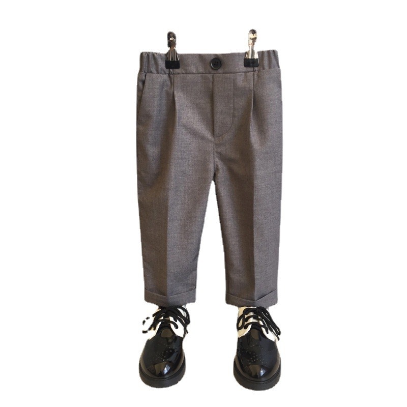 Vaikiškos kelnytės korėjietišku stiliumi berniukams, poliesterio audinys (80%), vidutinio aukščio liemuo su elastine juosta, 3–8 metų amžiaus