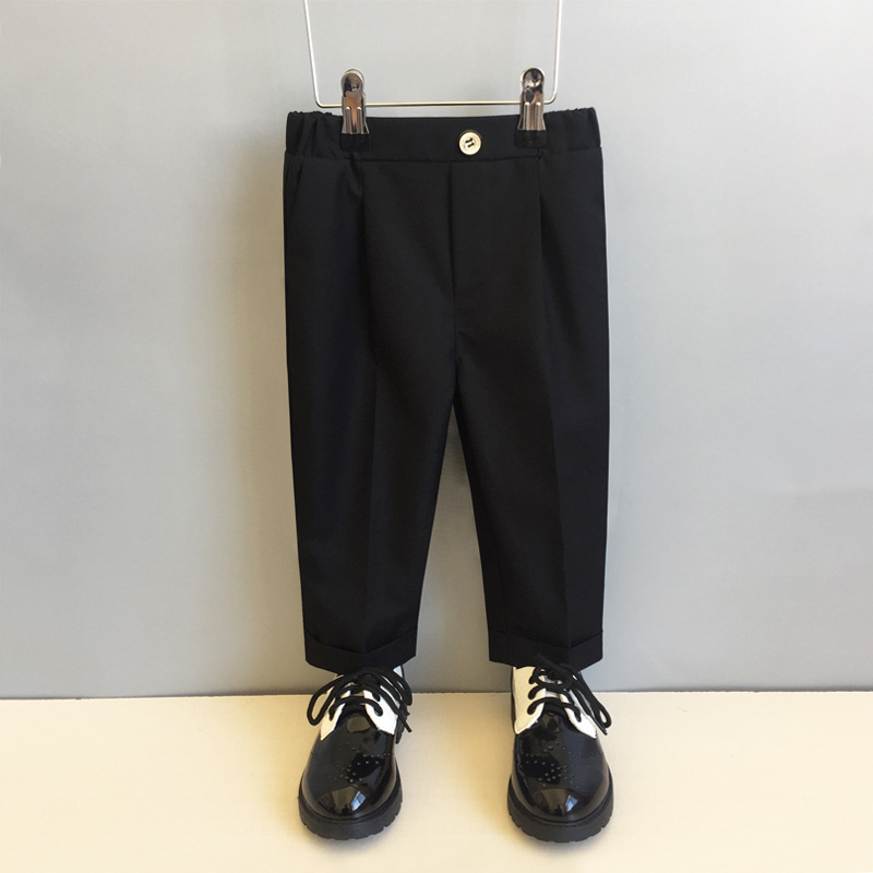 Vaikiškos kelnytės korėjietišku stiliumi berniukams, poliesterio audinys (80%), vidutinio aukščio liemuo su elastine juosta, 3–8 metų amžiaus