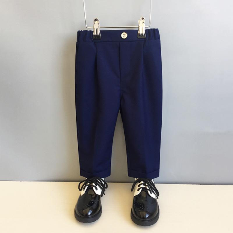 Vaikiškos kelnytės korėjietišku stiliumi berniukams, poliesterio audinys (80%), vidutinio aukščio liemuo su elastine juosta, 3–8 metų amžiaus