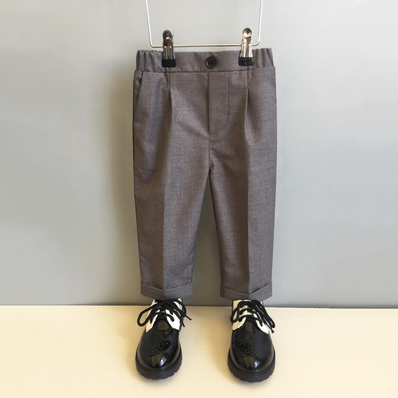 Vaikiškos kelnytės korėjietišku stiliumi berniukams, poliesterio audinys (80%), vidutinio aukščio liemuo su elastine juosta, 3–8 metų amžiaus