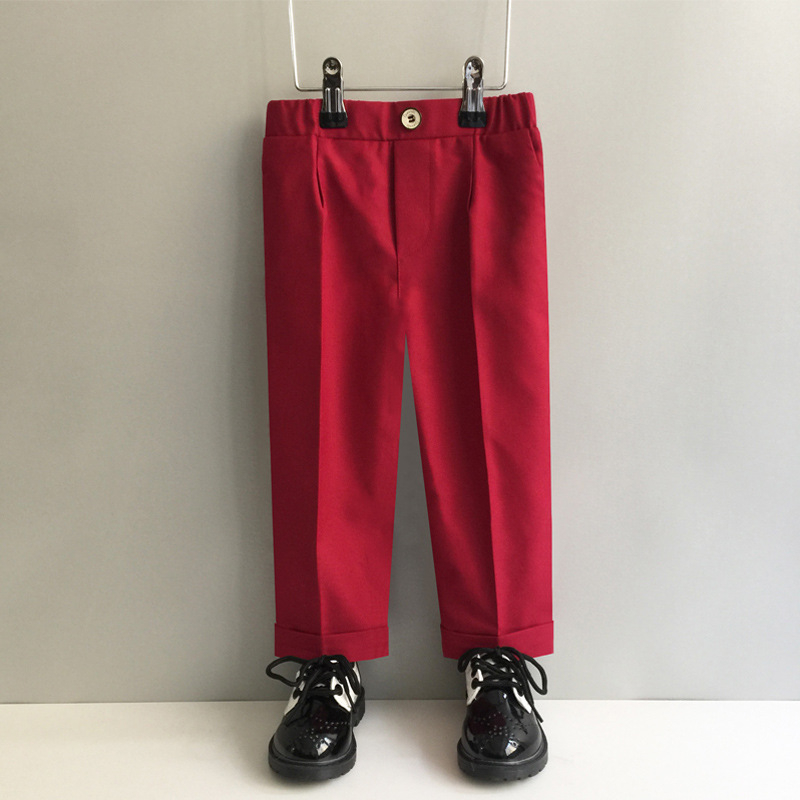 Vaikiškos kelnytės korėjietišku stiliumi berniukams, poliesterio audinys (80%), vidutinio aukščio liemuo su elastine juosta, 3–8 metų amžiaus