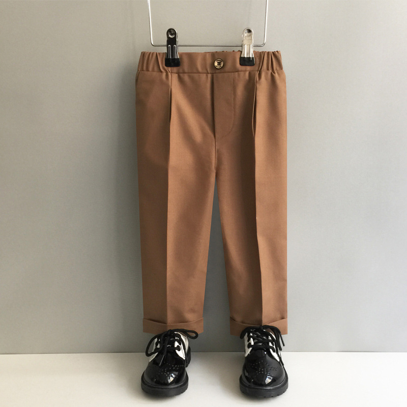 Vaikiškos kelnytės korėjietišku stiliumi berniukams, poliesterio audinys (80%), vidutinio aukščio liemuo su elastine juosta, 3–8 metų amžiaus