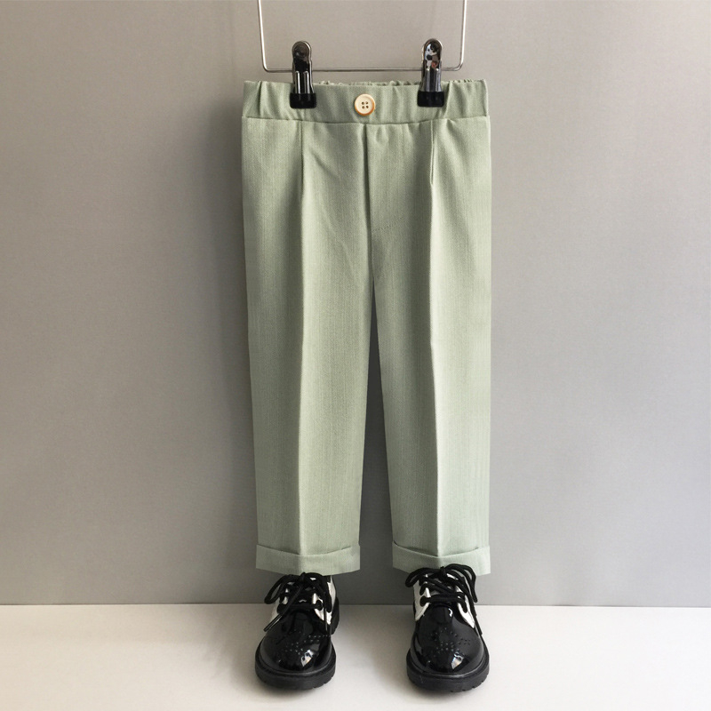 Vaikiškos kelnytės korėjietišku stiliumi berniukams, poliesterio audinys (80%), vidutinio aukščio liemuo su elastine juosta, 3–8 metų amžiaus