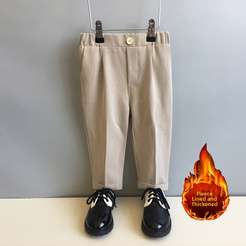 Vaikiškos kelnytės korėjietišku stiliumi berniukams, poliesterio audinys (80%), vidutinio aukščio liemuo su elastine juosta, 3–8 metų amžiaus