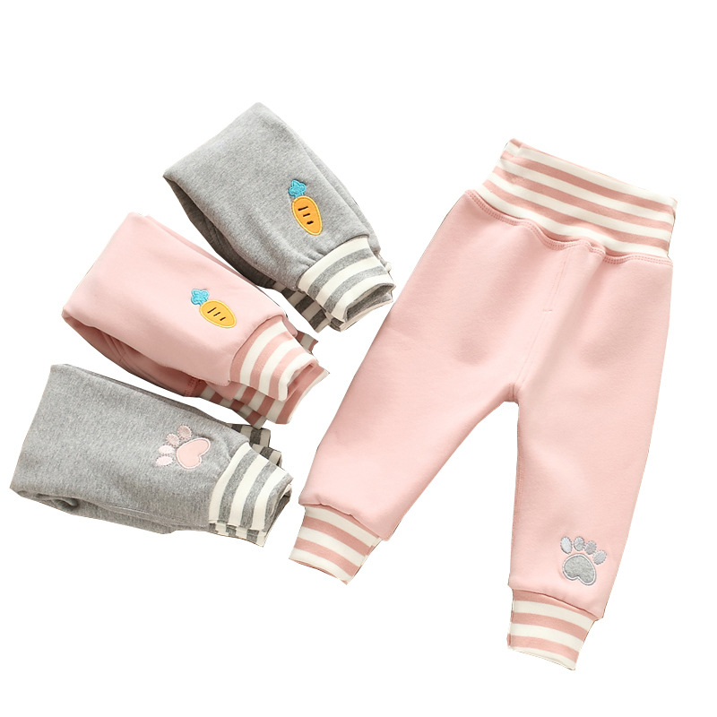 Kūdikių kelnytės su animaciniu raštu, aukštas liemuo, elastinga juosta, 95% medvilnė, Silver Fox veliūras, stori ir šilti pavasariui rudeniui žiemai