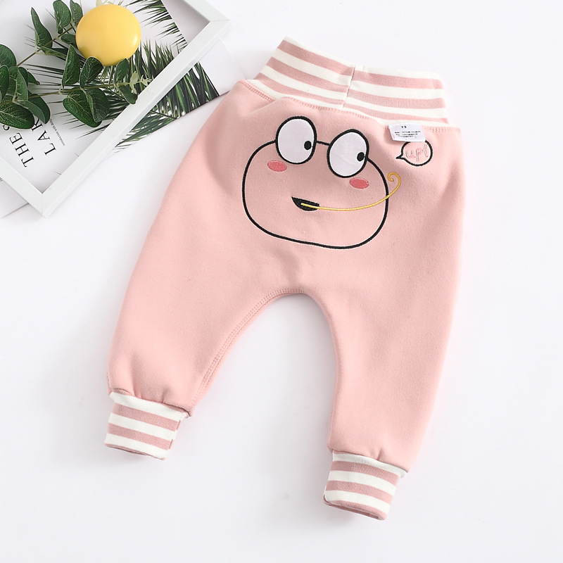 Kūdikių kelnytės su animaciniu raštu, aukštas liemuo, elastinga juosta, 95% medvilnė, Silver Fox veliūras, stori ir šilti pavasariui rudeniui žiemai