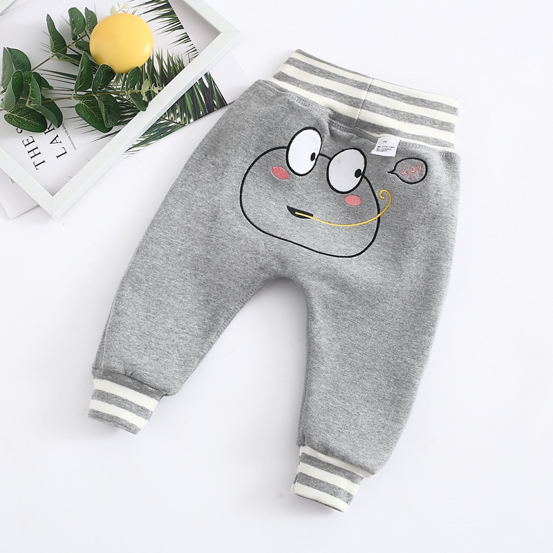 Kūdikių kelnytės su animaciniu raštu, aukštas liemuo, elastinga juosta, 95% medvilnė, Silver Fox veliūras, stori ir šilti pavasariui rudeniui žiemai