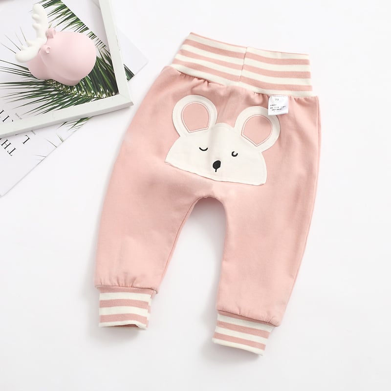 Kūdikių kelnytės su animaciniu raštu, aukštas liemuo, elastinga juosta, 95% medvilnė, Silver Fox veliūras, stori ir šilti pavasariui rudeniui žiemai