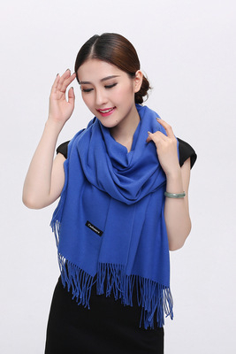 Šal od imitacijskog kašmira, warp pletenje, topao zimi, vintage kineski stil, našiven logotip