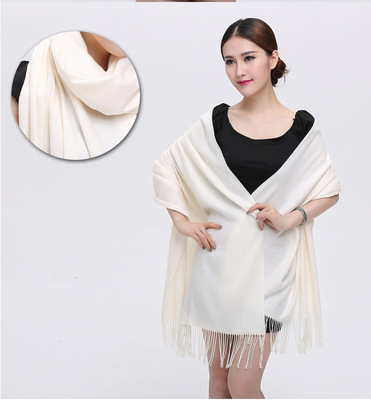 Šal od imitacijskog kašmira, warp pletenje, topao zimi, vintage kineski stil, našiven logotip