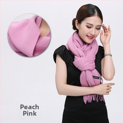 Šal od imitacijskog kašmira, warp pletenje, topao zimi, vintage kineski stil, našiven logotip