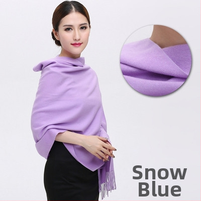 Šal od imitacijskog kašmira, warp pletenje, topao zimi, vintage kineski stil, našiven logotip