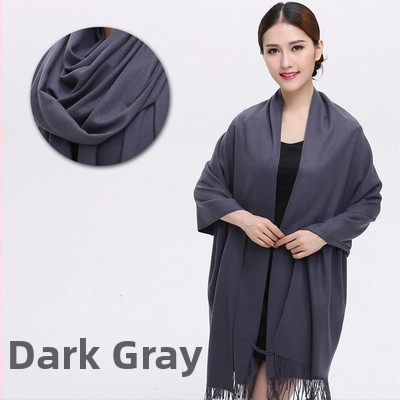 Šal od imitacijskog kašmira, warp pletenje, topao zimi, vintage kineski stil, našiven logotip