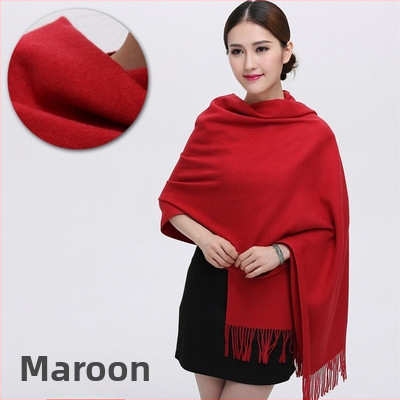 Šal od imitacijskog kašmira, warp pletenje, topao zimi, vintage kineski stil, našiven logotip