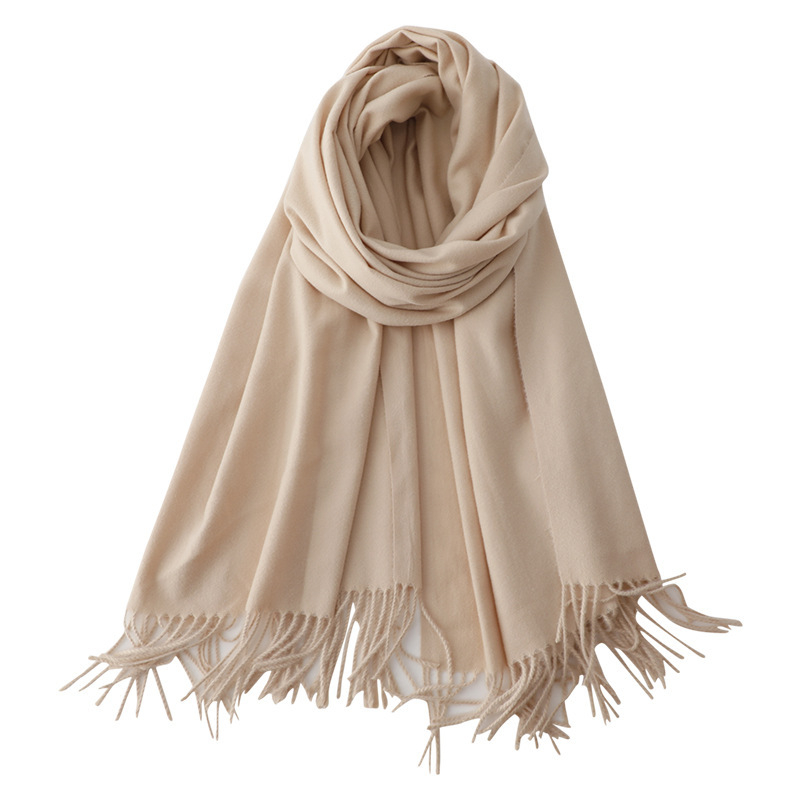 Šal od imitacijskog kašmira, warp pletenje, topao zimi, vintage kineski stil, našiven logotip