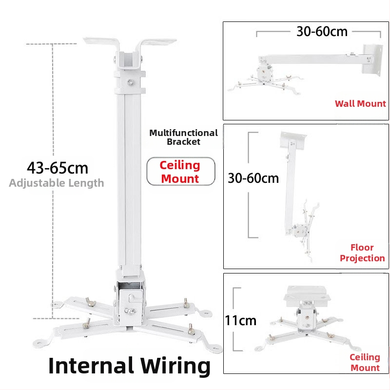 Teleskopinis universalus projektoriaus laikiklis luboms, sienai arba grindims – suderinamas su BenQ ir Epson