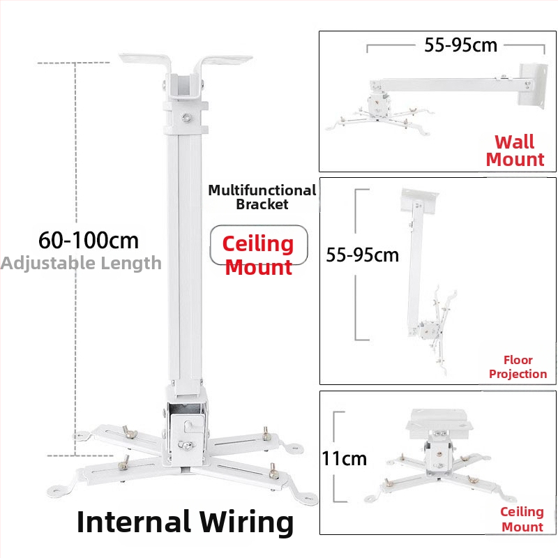 Teleskopinis universalus projektoriaus laikiklis luboms, sienai arba grindims – suderinamas su BenQ ir Epson