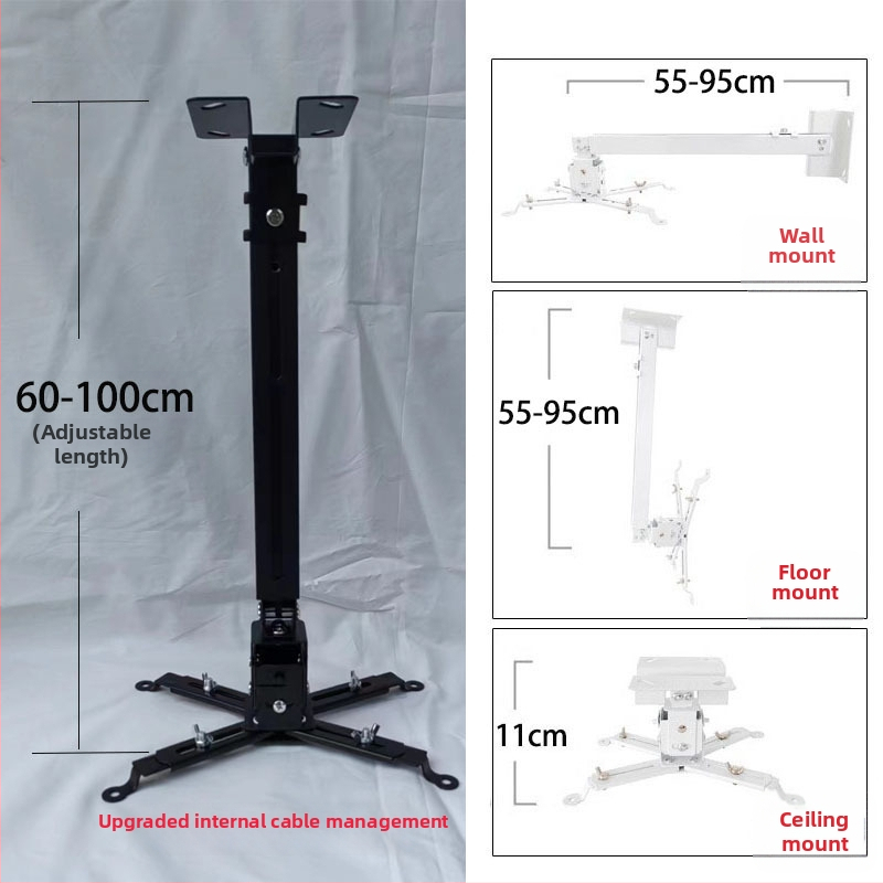 Teleskopinis universalus projektoriaus laikiklis luboms, sienai arba grindims – suderinamas su BenQ ir Epson