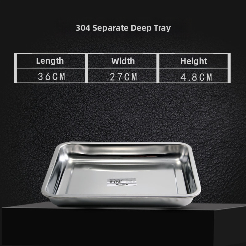 Nerđajući čelični četverokutni pladanj s mrežicom za odvod, filtriranje ulja, elektroplatirani završetak, pogodna za mikrovalnu pećnicu