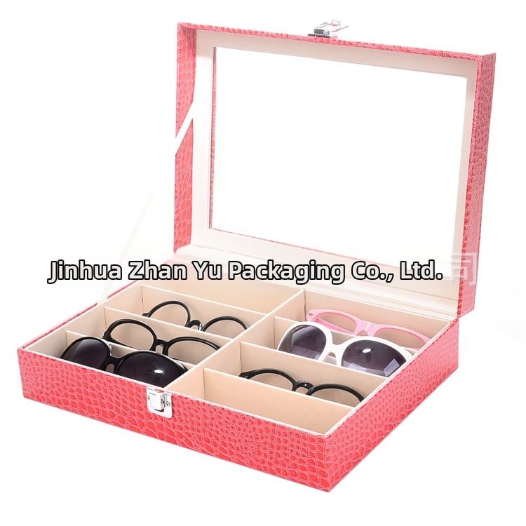 Prillide hoiukarp kaas kattega - mitmekihiline näitusekast 6- ja 8-lahtrilise konfiguratsiooniga, läbipaistev katuseaken, sisemus tiheduspõhja + nahk + flanel