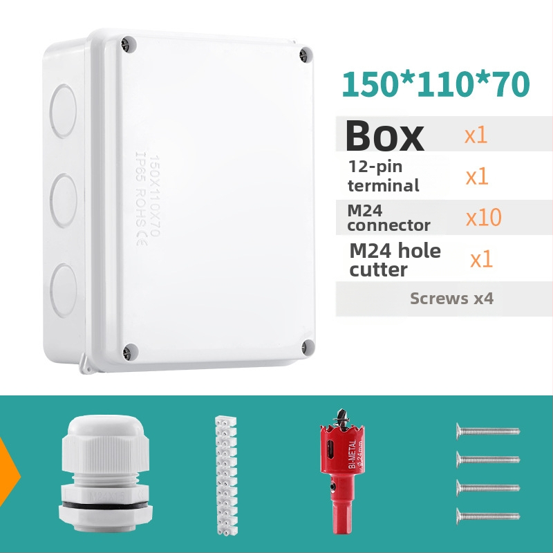 ABS veekindel jaotuskast välistingimustes kasutamiseks koos ühendiga