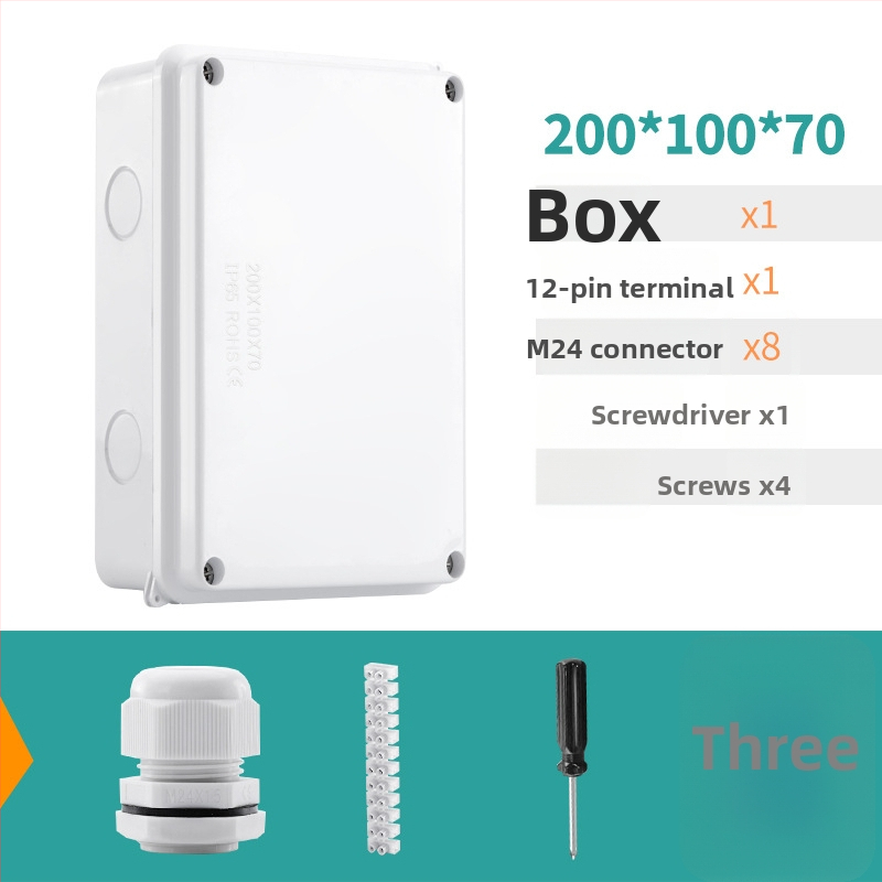 ABS veekindel jaotuskast välistingimustes kasutamiseks koos ühendiga