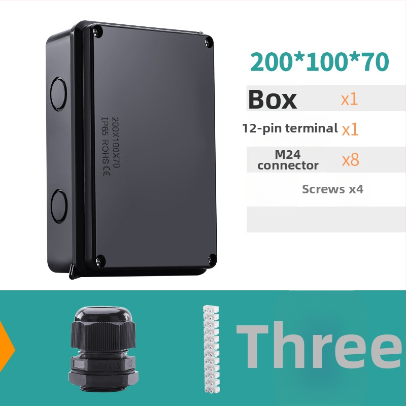 ABS veekindel jaotuskast välistingimustes kasutamiseks koos ühendiga