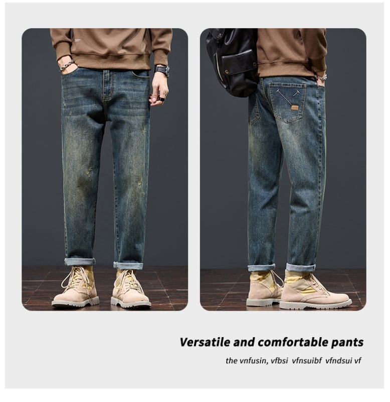 Džinsu platām kājām bikses ar flisa oderi – taisa griezuma, viduklis vidēji, vienkrāsains, jauneklīgs stils, rudens 2025